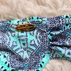 Jessica Simpson Bikini Bottom Size Large Green Blue Aqua Marine Swimwear